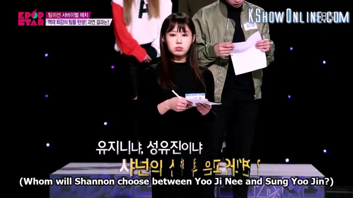 TheSeeYa_'s tweet photo. yoojin choose shannon to be her partner but sadly shannon reject her and choose ji nee 😂 https://t.co/UXHi79SL2p
