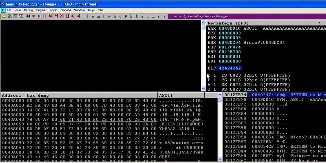 SecurityTube's tweet image. [Video] Bad Character Hunting: MicroP bit.ly/WVHhJ9 Exploiting Simple #BufferOverflows on Win32