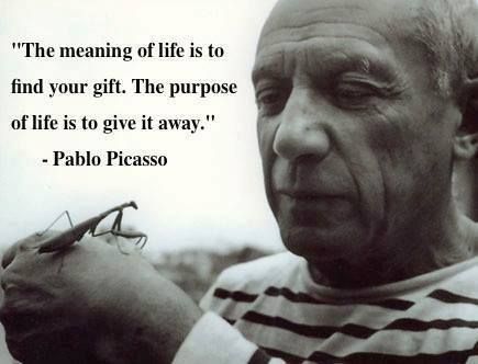 DdergoRecords's tweet photo. The meaning of life.. #quote #Picasso https://t.co/ooGZL0iPNN