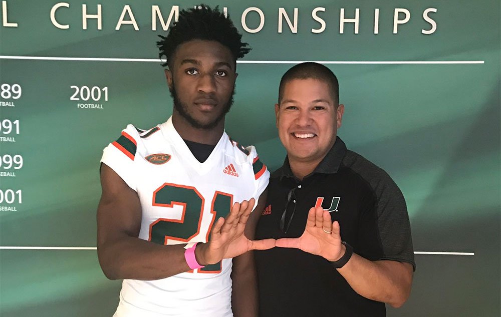 Happy birthday, Mark Richt: 2018 safety Randy Russell chooses the Hurricanes over the Gators  