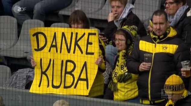 wojtekNYC's tweet photo. Kuba Błaszczykowski - not forgotten in Dortmund #BVBWOL #DankeKuba https://t.co/0bPC8xbRRt