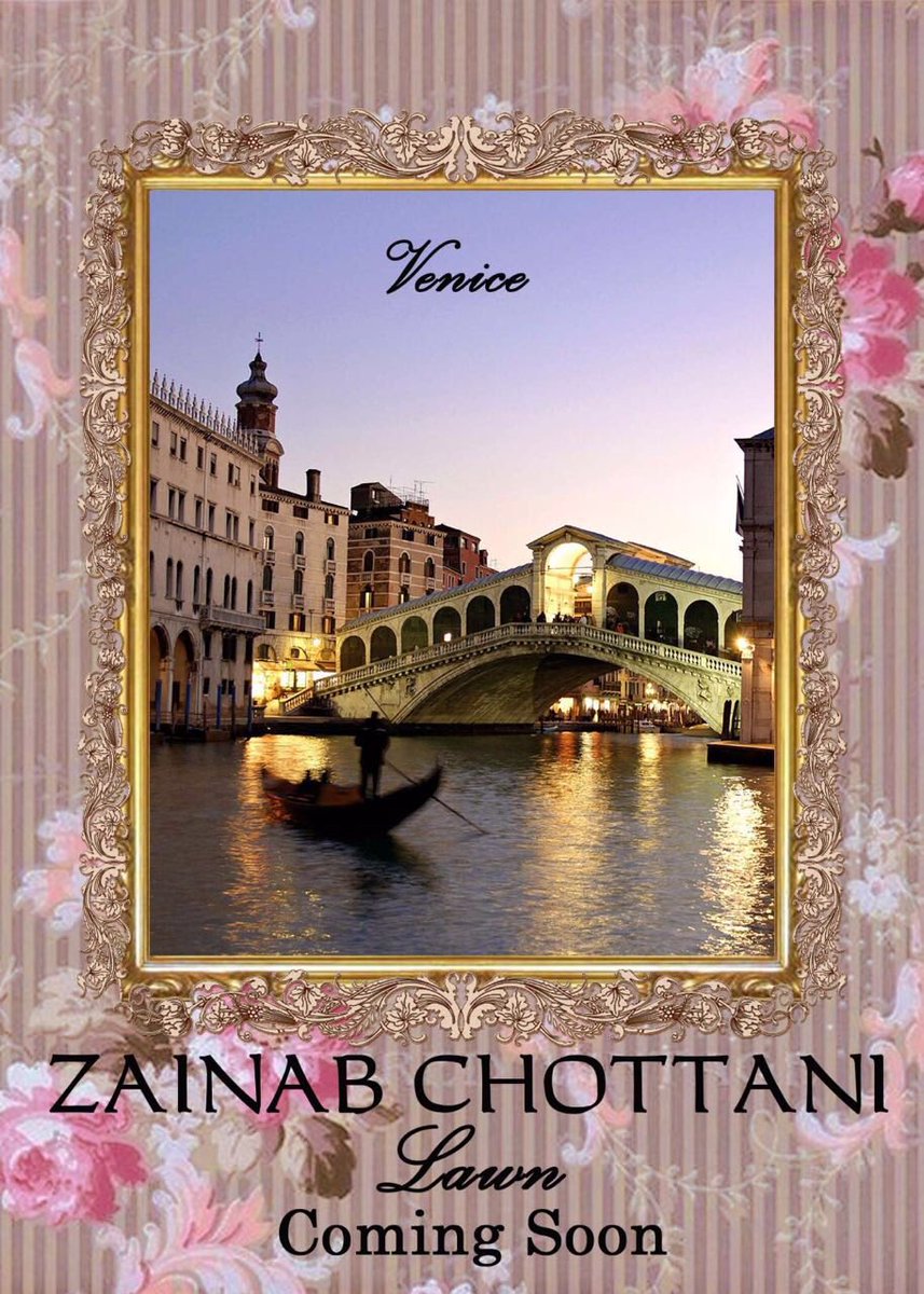 zainabchottani's tweet photo. #ComingSoon #lawnmania #ZClawn #zainabchottanilawn #venice #dreamylocation https://t.co/htztcWyOmm