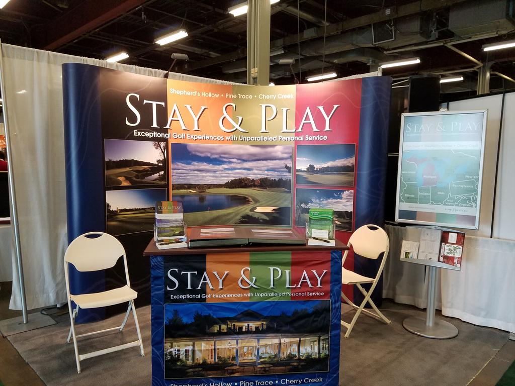Pine Trace (@pinetrace) on Twitter photo Ready to rock and roll for day 1 of the London golf show! <a href="/sh_golf/">Shepherd's Hollow GC</a> @mistayandplay Ready to rock and roll for day 1 of the London golf show! <a href="/sh_golf/">Shepherd's Hollow GC</a> @mistayandplay