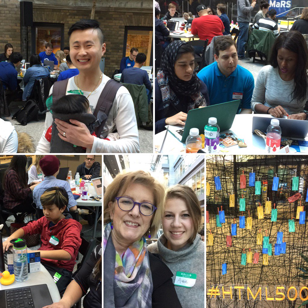 grantjanet49's tweet image. The faces of #TheHTML500 coding initiative @MaRSDD @AbbieLieberman