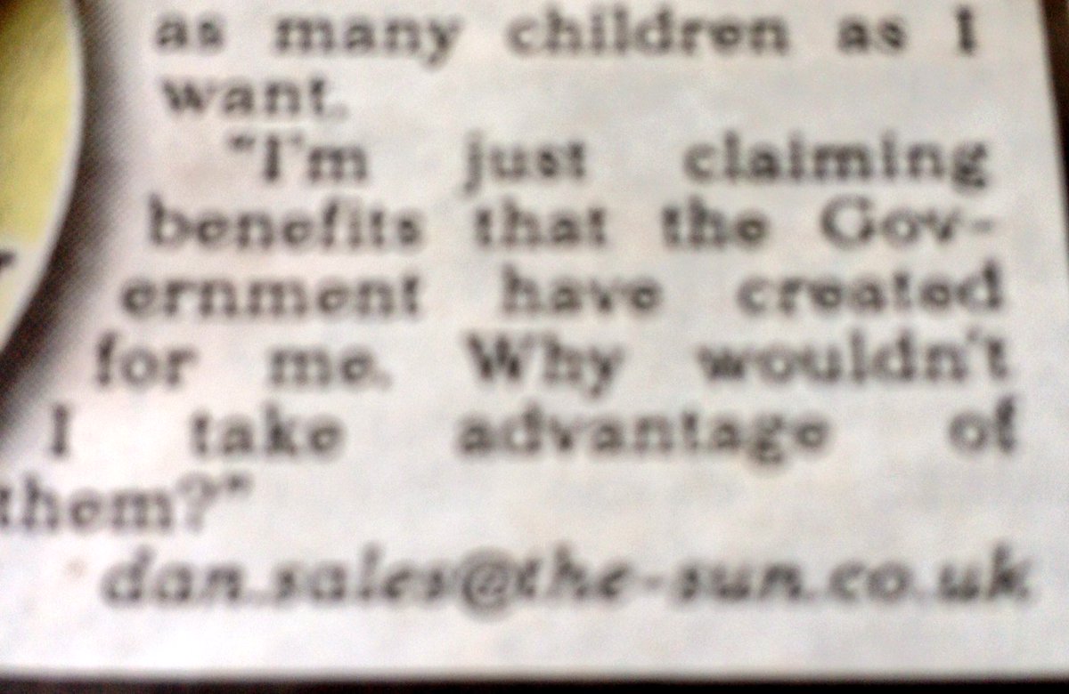 helfl's tweet photo. Why as a tax payer am I supporting the woman having her 13th child? Support for any more than two should not be a liability on society! https://t.co/bXsUbVwSAh