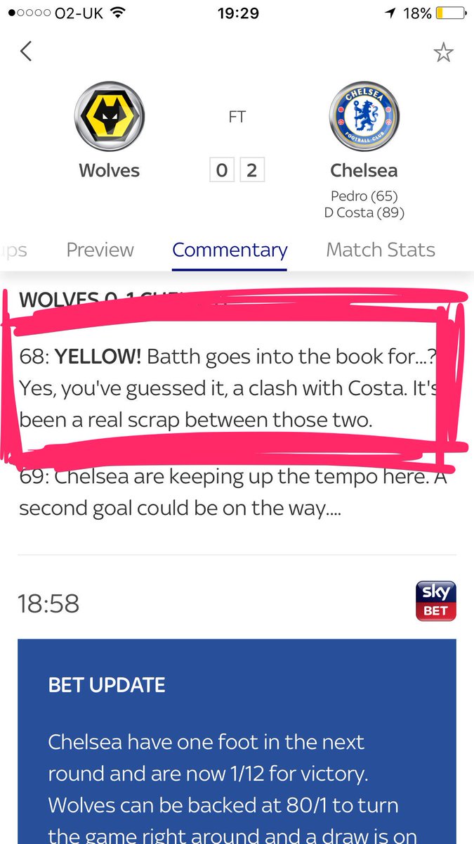 CSB_91's tweet photo. So @SkyBet did @Danny_Batth get booked? Nowhere seems to be confirming, it could be worth 170 to me #MakeOrBreak https://t.co/MP4hhR28qR