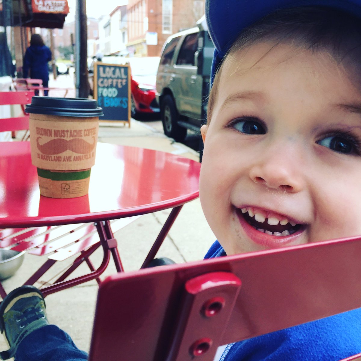 BrownMustache's tweet photo. @CeremonyCoffee is brewing, @BreadButterKit pastries &amp; wraps are being served, &amp; it's a beautiful day at @BrownMustache at 35 Maryland Ave. https://t.co/5eNHfVVtri
