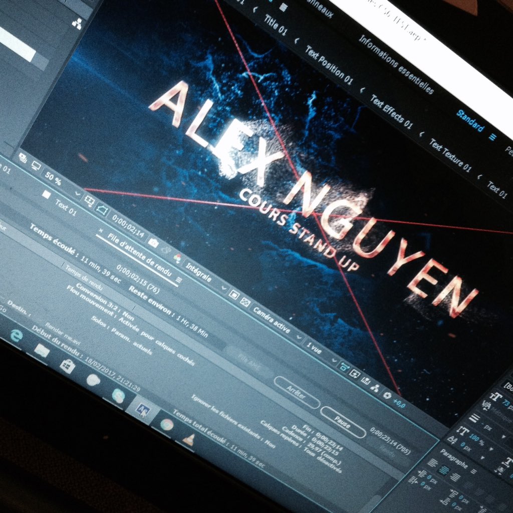 After effect ... Une petite animation pour mes prochaines vidéos YouTube