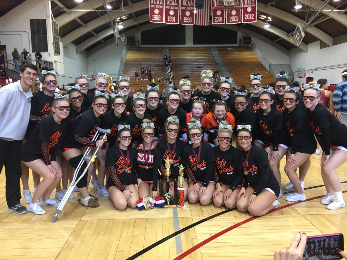 sheltongaelsAD's tweet photo. Great job Shelton High Cheer on winning First place &amp; Grand Champions at St. Joe's Battle today! Way to hang tough! #sheltonpride, #ct126 https://t.co/c7Xe1iLcQ3