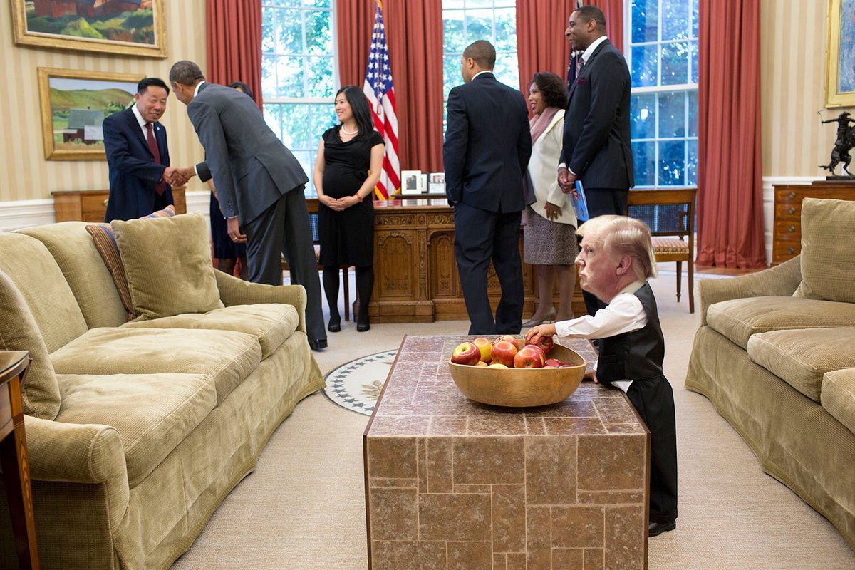 ijustine's tweet photo. #tinypresident meme is so good 😂 https://t.co/XSIgftgEVY