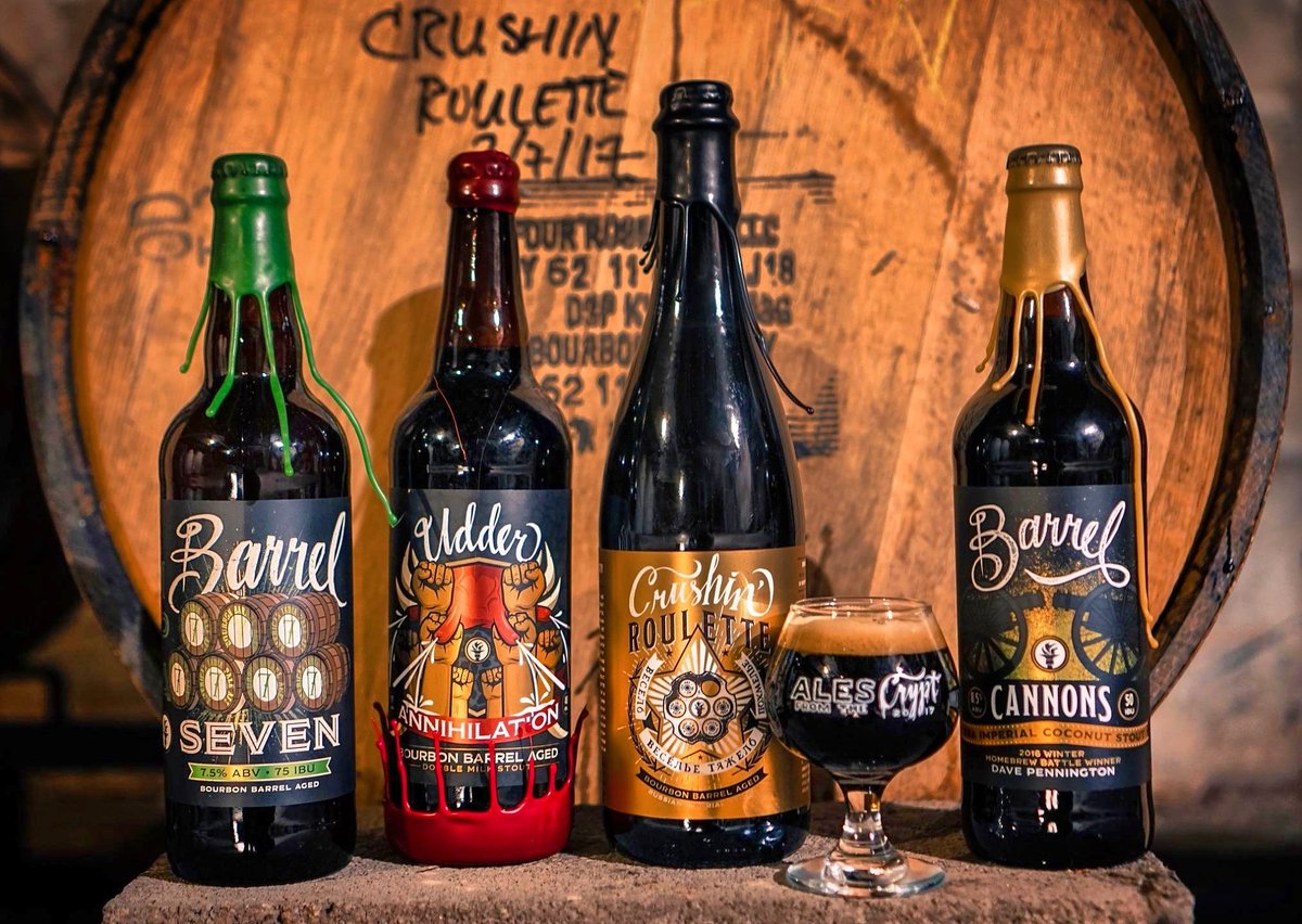 THE AWAKENING IS UPON US. 💀These four massive barrel-aged beers arise tonight. #AlesFromTheCrypt #AFTC