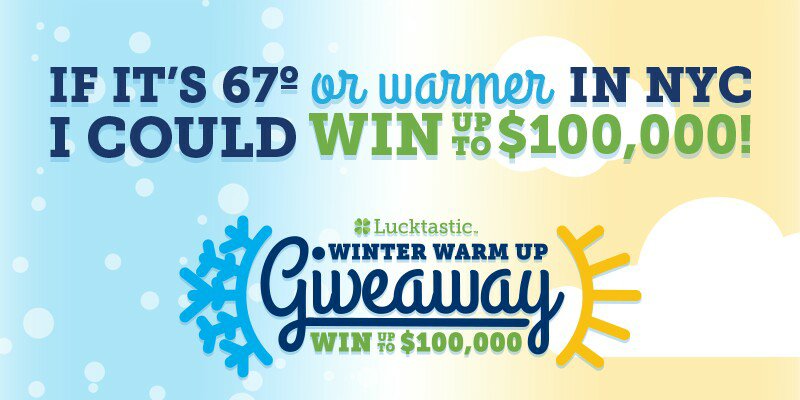 OVSolutions's tweet image. If it's 67 degrees or warmer in NYC, I could win up to $100,000! lucktastic.com/twShareFunnel
