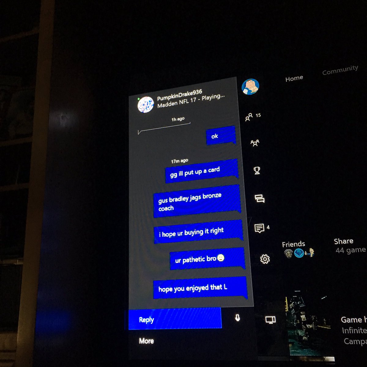 SnuffMut's tweet image. Report PumpkinDrake936 on xbox one for welching @wexposescammers