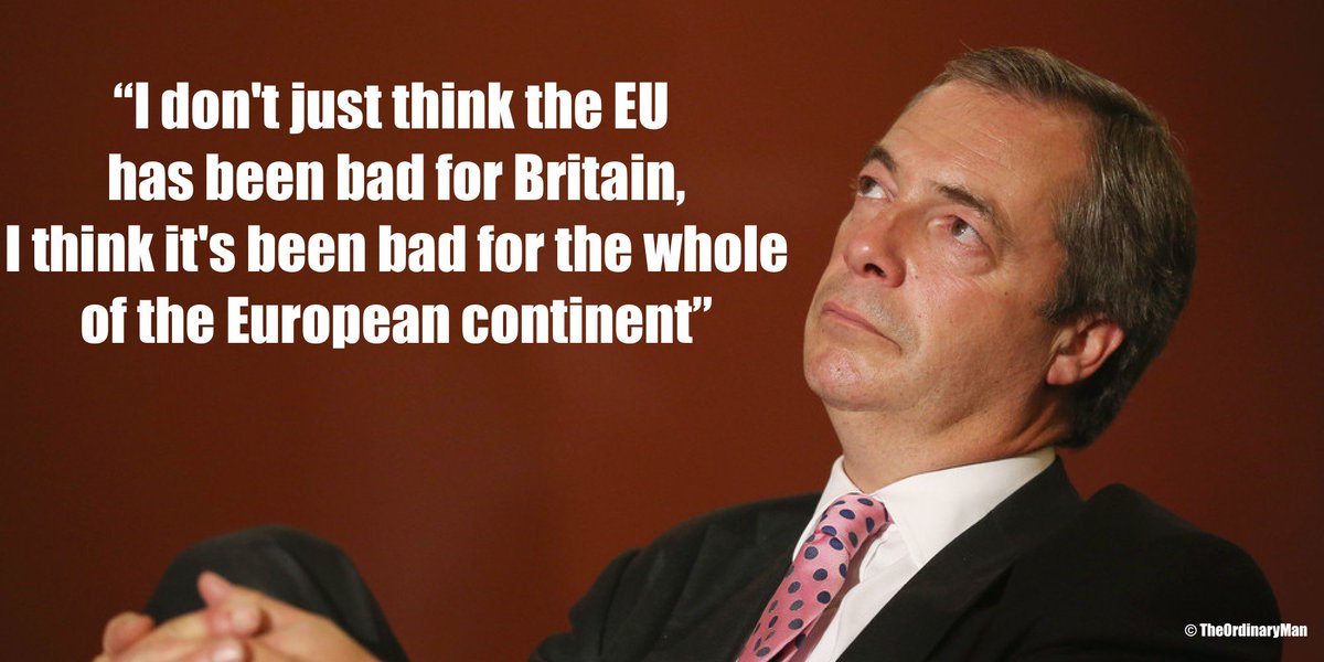 theordinaryman2's tweet photo. I dont just think the #EU has been bad for #Britain,I think its been bad for the whole #European continent

#NigelFarage #UKIP #Brexit #Marr https://t.co/FvKEiOpTwR