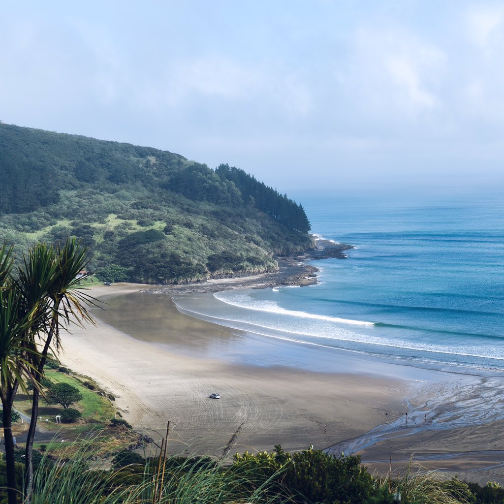 Wave hunting in New Zealand comes with nonstop insane views 🙌🏻 #surftrip #NZ #surf