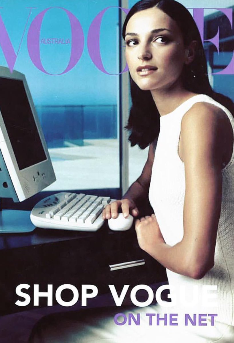 jessicanaziri's tweet photo. #tbt 2001 @voguemagazine when shopping for an upgrade to online shopping and made fashion history 📱💻💳#onthenet https://t.co/uQ4MaQ5Q57