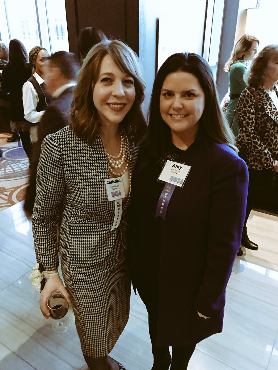 AmyMartin216's tweet photo. So proud of friend &amp; @SheInTheCle partner @cklenotic for being a #2017DMSA winner! #WomenSupportingWomen https://t.co/aArtkmk5o3