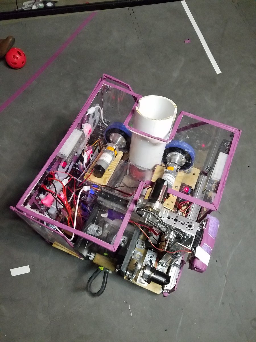 No more dominoes!🙁 We now have a proper lexan shield on the robot.