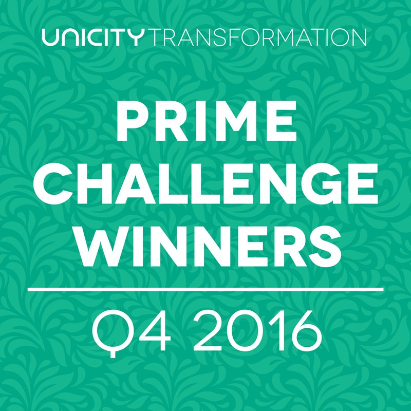 Unicity's tweet photo. The winners of our Q4, 2016 PRIME CHALLENGE have been announced!!
#UnicityBlog #UnicityPrimeChallenge
https://t.co/6LVoQOfWqA https://t.co/l5TtliEw0T