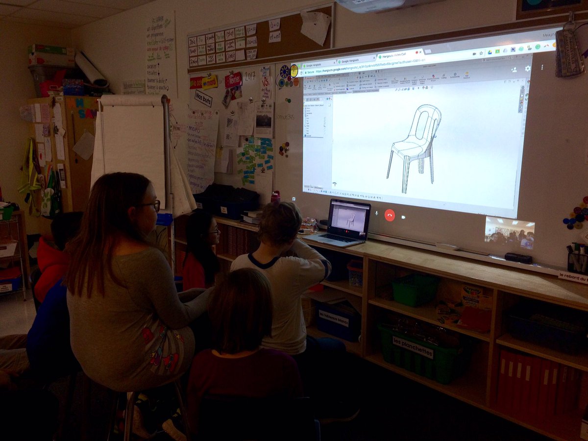 MmeSamuel's tweet photo. 5s #GoogleHangout w/ a mech. engineer who designs robots. Talked: forces, bridges, startup companies, factor of safety #ocdsbDLL #khps_ock https://t.co/bf7aKaHj0i