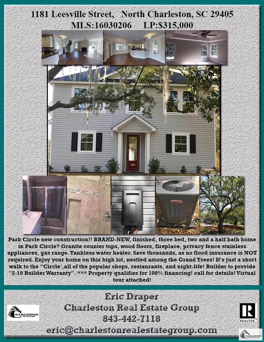 CHSProperty's tweet photo. Park Circle new construction!! 3 bed, 2 and a half bath home in Park Circle? #realestate #chsrealestate #parkcircle https://t.co/8puNBcorec