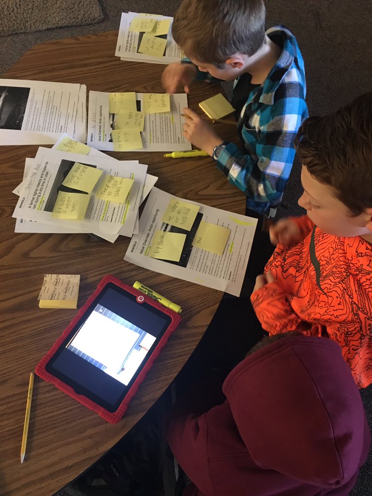 Discussing authors perspective and bias in NF articles...listening to children debate real world issues of bias in media! <a href="/HPEPatriots/">Harrison Parkway</a>