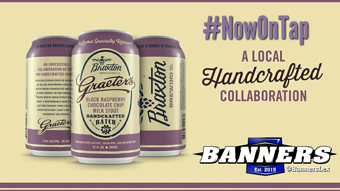 BannersLex's tweet image. #NowOnTap @BraxtonBrewCo  Black Raspberry Chocolate Chip Milk Stout. 🍫🍻 @LexBeerScene @LexBeerClub #RotatingCraft #BannersLex