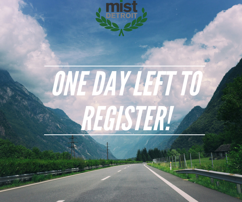 mistdetroit's tweet photo. ONLY ONE DAY LEFT TO REGISTER! Make sure you pay your dues and finalize your teams! #MISTDetroitTurns10 

https://t.co/7lTiCPOPOG https://t.co/kpnbWbwBbA