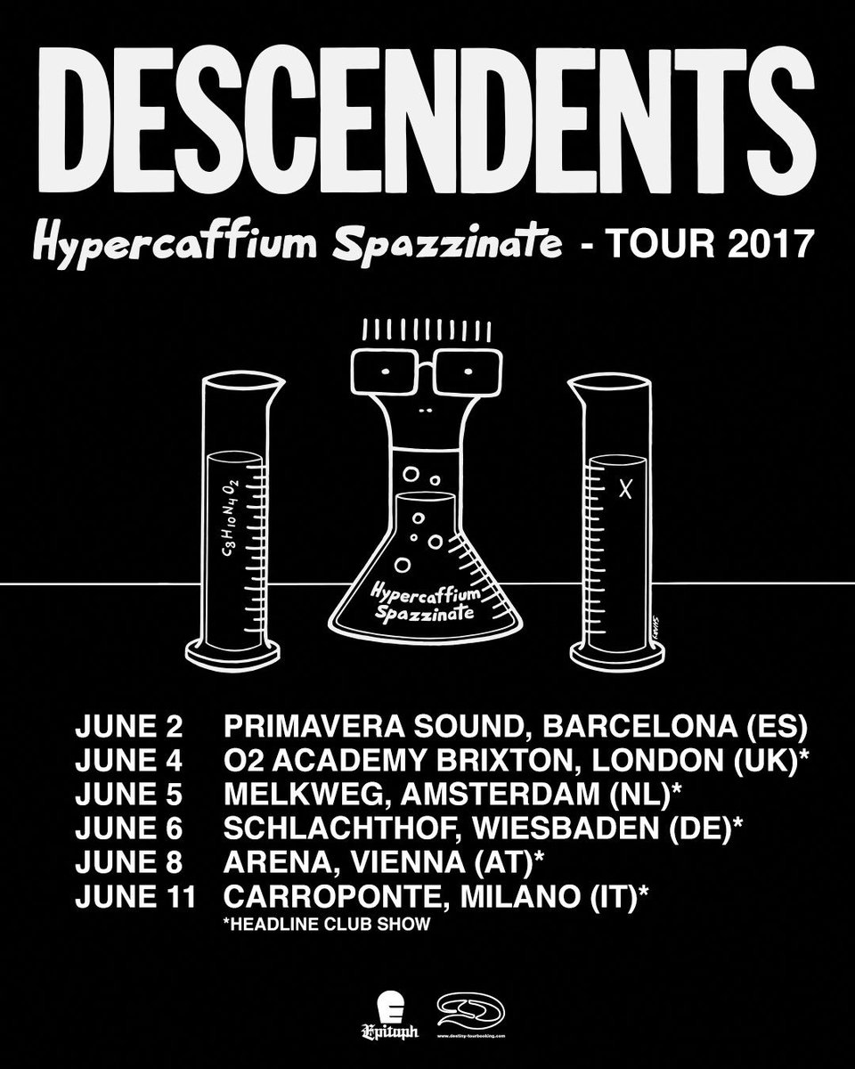 descendents's tweet photo. European friends. We're coming your way. See you in June! https://t.co/hiuLtpPYl6