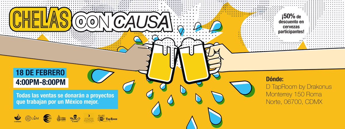 AcLuum's tweet photo. #ChelasConCausa
Amigos los invitamos este Sábado 18 de Febrero de 4 a 8 pm en D TapRoom by Drakonus @IslaUrbana @ConcentrArte https://t.co/X3TmuHplcH