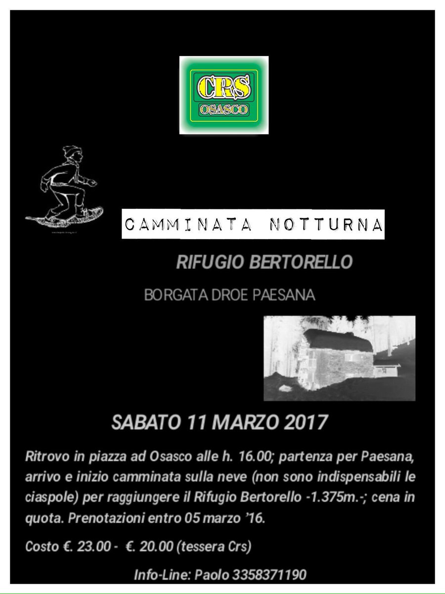 CrsOsasco's tweet photo. #CamminataNotturna2017 https://t.co/ovEsdiDfLJ