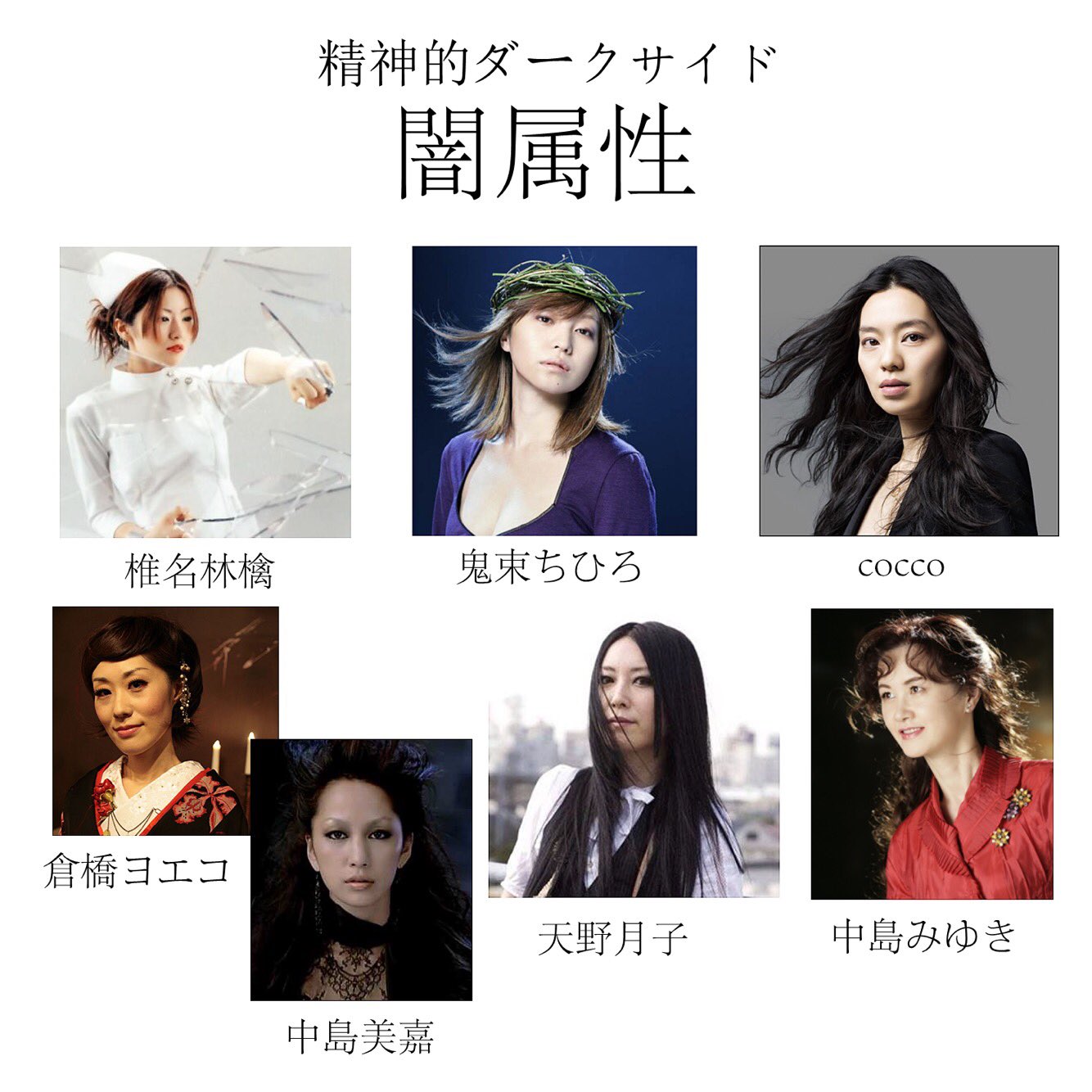 あなたはどこに入る 属性別女性アーティストがこちら 話題の画像プラス あなたはどこに入る 属性別女性アーティストがこちら 話題の画像プラス