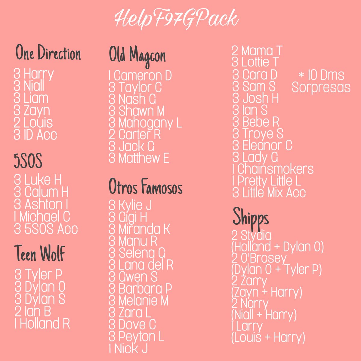 dinahjaneharmo's tweet photo. Quiero el Pack que @HelpFollow97 está regalando #HelpF97GPack https://t.co/bMcWxM8DUS