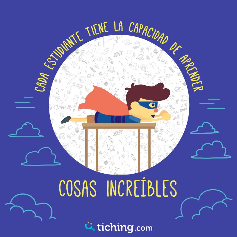 tiching's tweet photo. Tus estudiantes tienen infinitas capacidades... ¿te imaginas  de lo que serían capaces si los adultos creemos en ellos? #educación https://t.co/qlgsIHUTEU