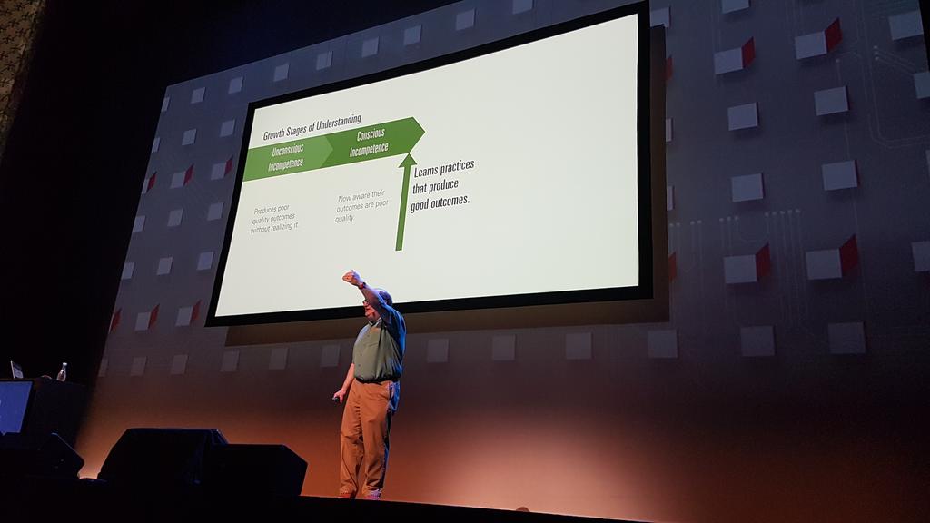feraldata's tweet photo. A smart way of describing learning... interesting of growth stages of understanding... from @jmspool #webstock https://t.co/X1QLJDusSL