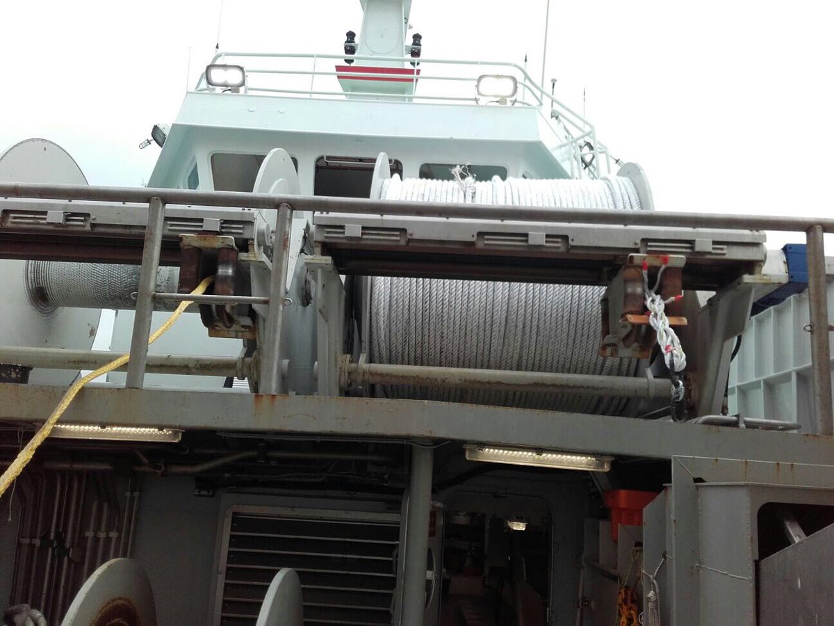 AlbertVCU's tweet image. New Ropes on, and Old Ropes off the winches of "Stellar".