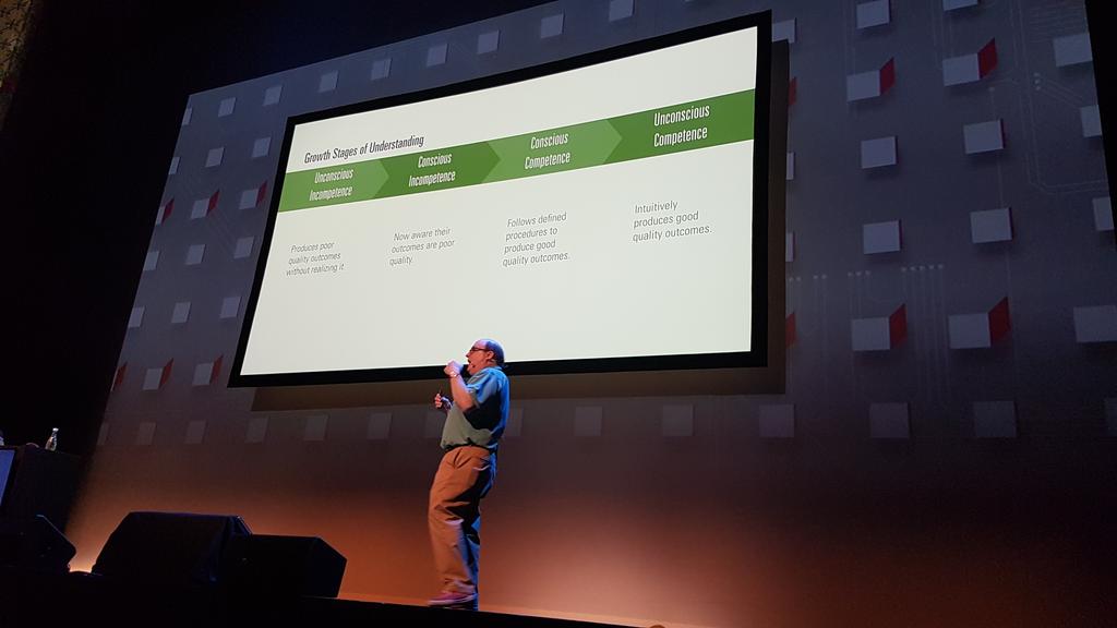 feraldata's tweet photo. A smart way of describing learning... interesting of growth stages of understanding... from @jmspool #webstock https://t.co/X1QLJDusSL