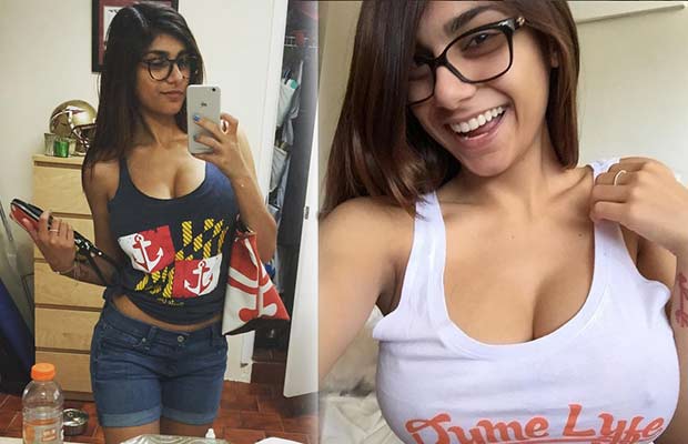 Mia khalifa actrice porno zéro talent à part ses seins et ses lunettes de p...