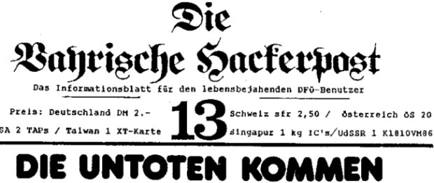 [Neues Exponat] bit.ly/2kx8U6U  #BayrischeHackerPost » 13 « (AUSGABE 11 von 1987) // #VintageComputing #RetroComputing