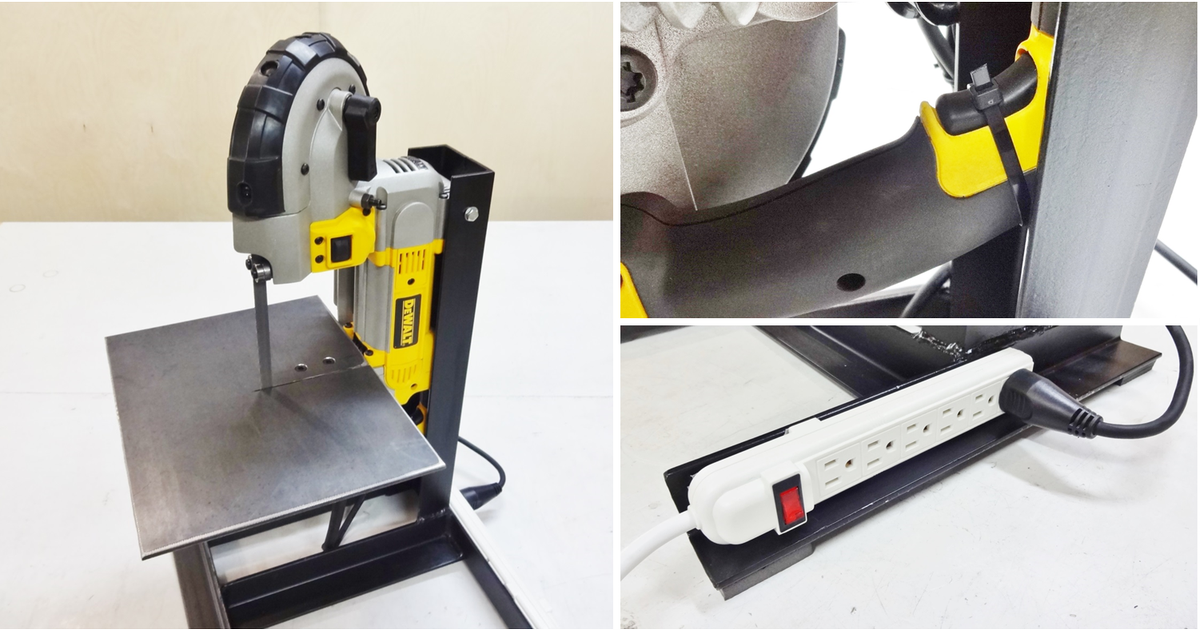 instructables's tweet photo. Portable Bandsaw Metal Stand #workshopproject https://t.co/XSYKcl52mT https://t.co/SaTmDTCJzO
