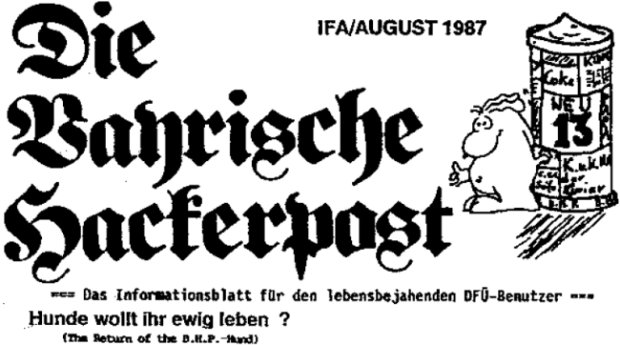 [Neues Exponat] bit.ly/2k4ZQJn  #BayrischeHackerPost » 13a « (AUSGABE 11a von 1987) // #VintageComputing #RetroComputing