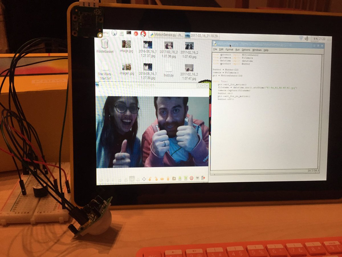 Liat_Moss's tweet image. #raspberrypi motion sensor, camera and buzzer @shukii @PA_RaspberryPi #burglaralarm #piprojects #edtech