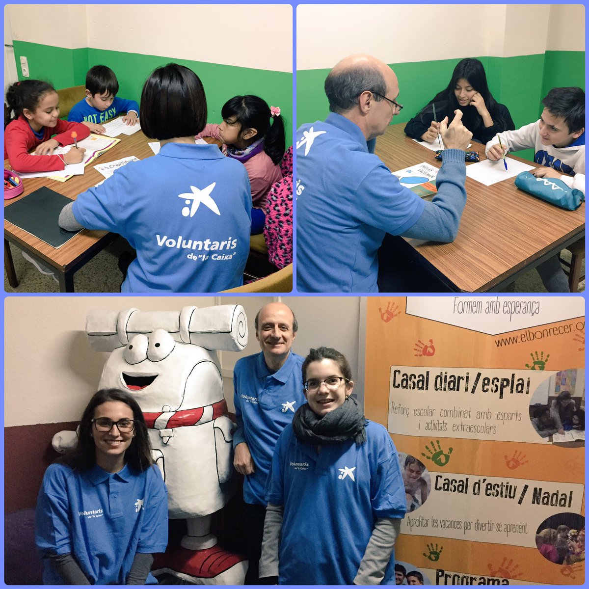 ElBonRecer's tweet photo. Aquesta setmana a #ElBonRecer hem comptat al amb els #voluntarislacaixa que ens han ajudat amb el #reforçescolar
#servoluntariosuma #gràcies https://t.co/PfCY8VOqjL
