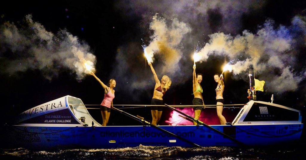 AEndeavour15's tweet photo. It took the girls 55 days 23 hours and 29 mins to row across the Atlantic Ocean 

To donate: https://t.co/MjLLlwLI7A

#twac2016 #mind https://t.co/hVL7ZMIOSI