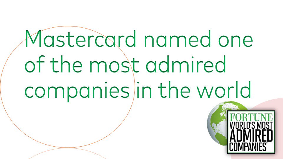 Mastercard is proud to be named on Fortune's World's Most Admired Companies news.mstr.cd/2kOPbQB