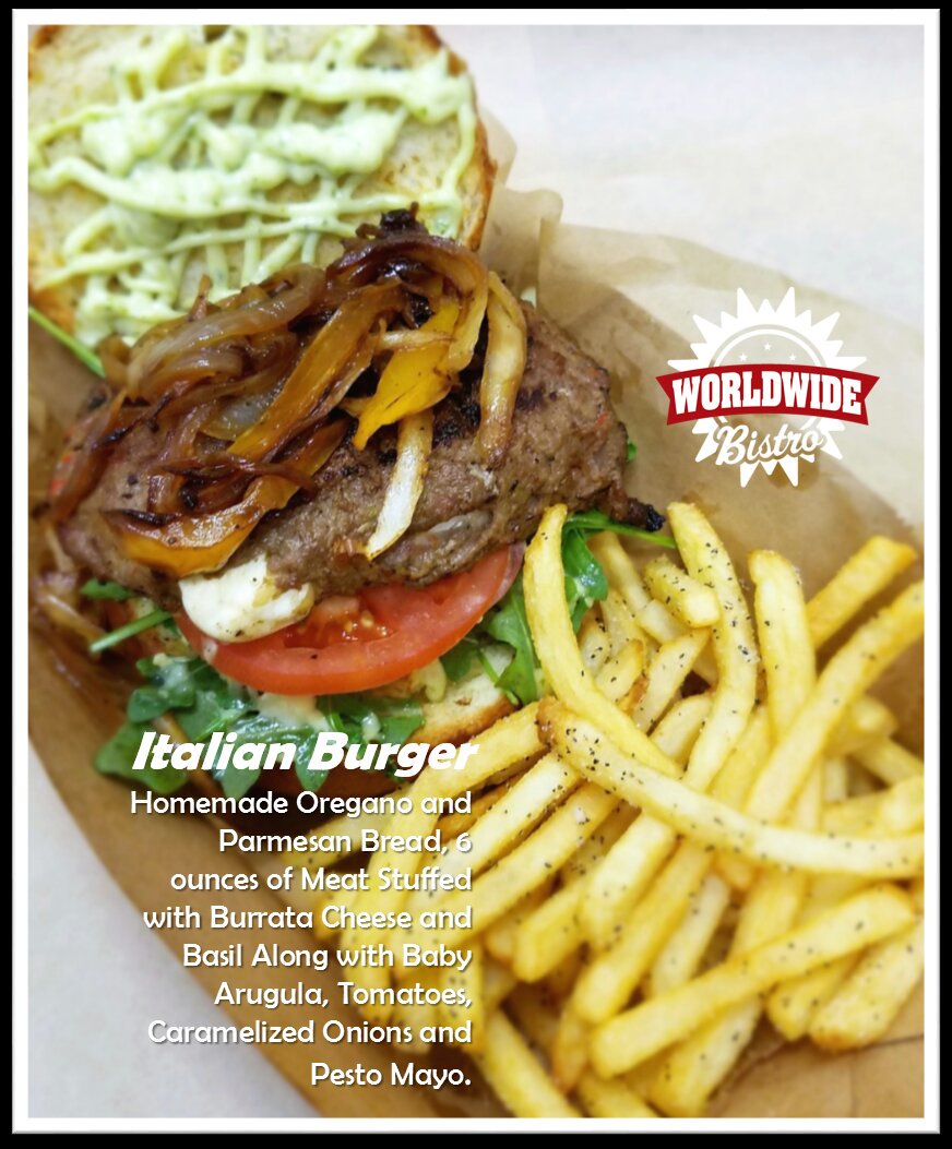 worldwidebistro's tweet photo. #CamdenDoralVillas allรก vamos!! Hoy de 6PM-9PM ยกNo te lo pierdas! #worldwidebistro #Doral #foodies #GourmetBurger #StuffedMeat Join us!! https://t.co/FlzJ3Yx387