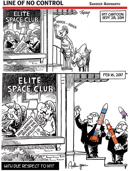GiveMeInternet's tweet photo. In 2013 NYT made fun of India's mission to Mars . Today was Times of India's response. https://t.co/XgVvo3jK8q