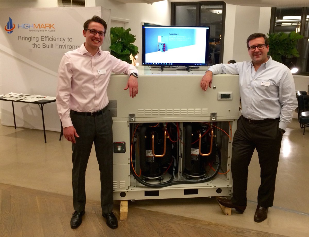 HIGHMARK unveiled the first-of-its-kind #Aermec (<a href="/aermeconline/">Aermec North America</a>) #WWM #modular #chiller to the #NewYorkCity market: hubs.ly/H06mpsv0