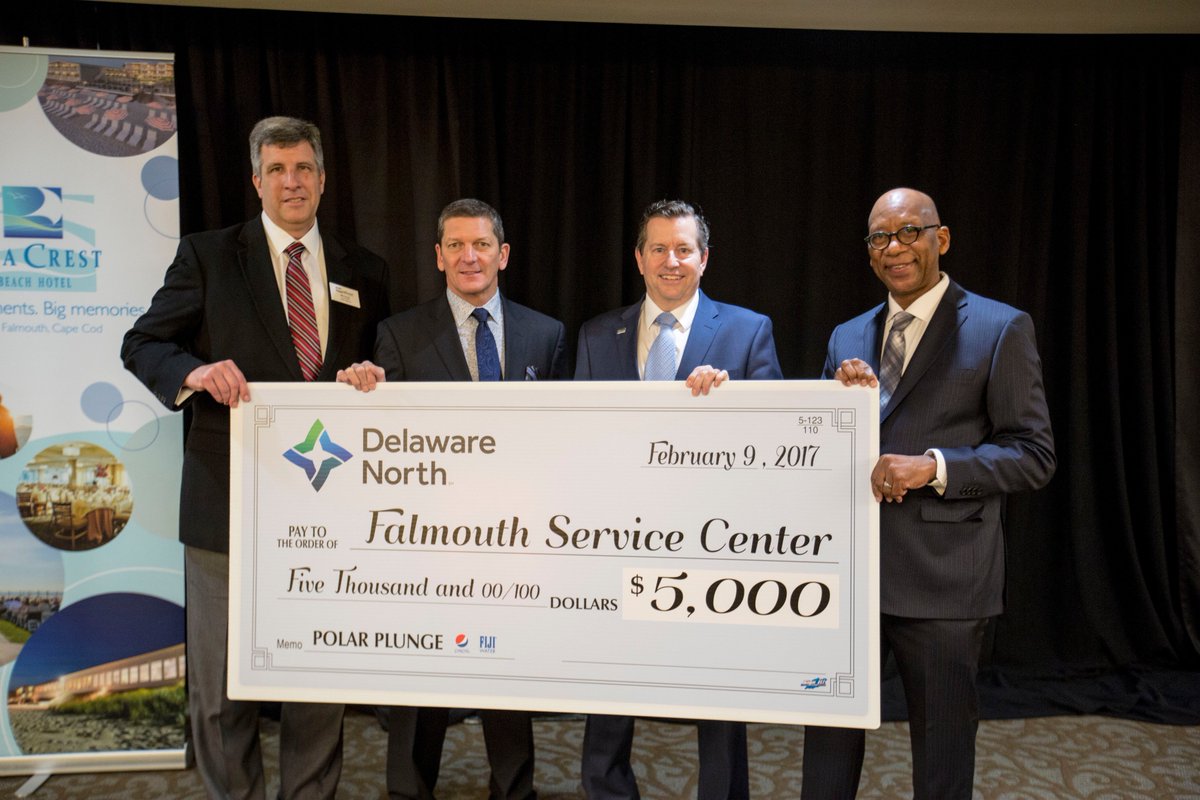 delawarenorth's tweet photo. Delaware North and the @SeaCrestCapeCod Beach Hotel recently donated $5,000 to the Falmouth Service Center: https://t.co/371VoZZ3TF #CapeCod https://t.co/K8zYTEqayz