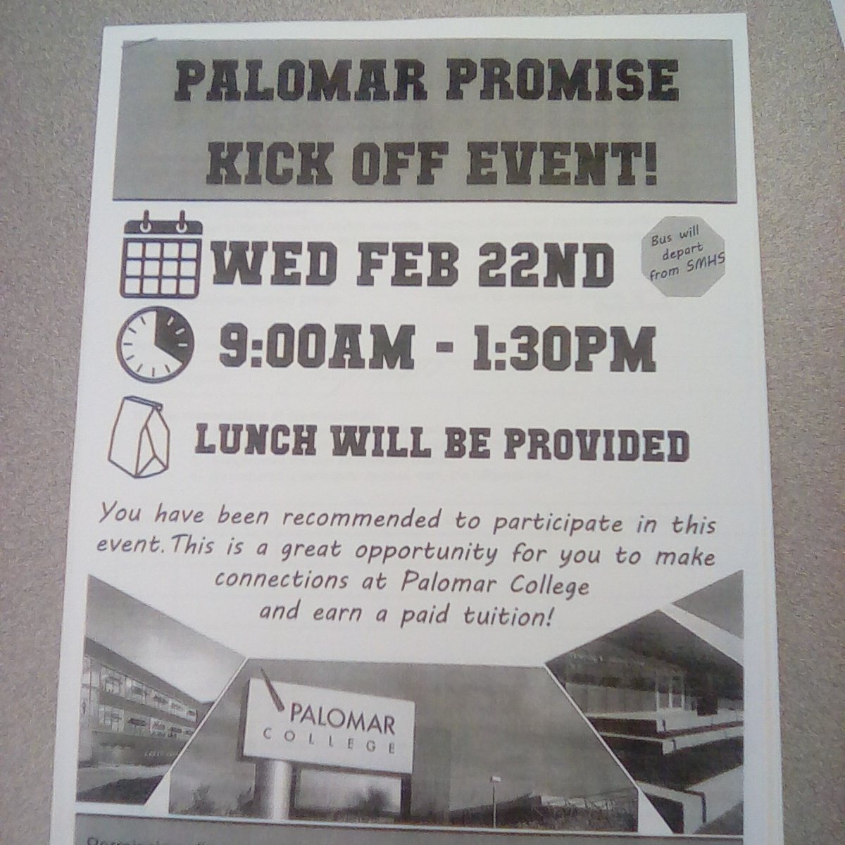 Palomar Promise Kick Off Event on Feb 22th